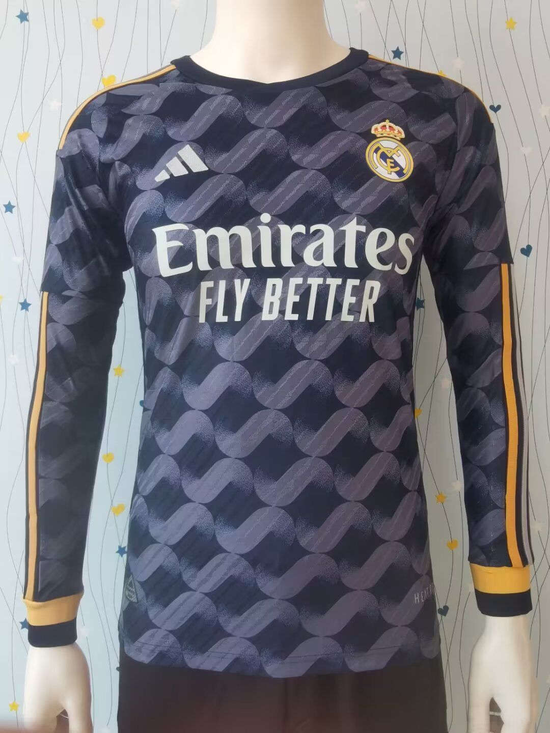 AAA Quality Real Madrid 23/24 Away Black/Grey Long Jersey(Player